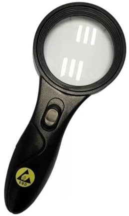 Bernstein Tools for Electronics 2-298 Handlupe Vergrößerungsfaktor: 5 x Linsengröße: (Ø) 62 mm Schwarz