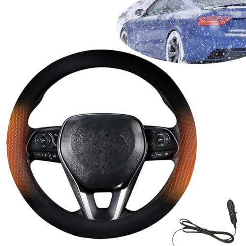 Heated Steering Wheel Cover, 2025 New Steering Wheel Heater, Car Steering Wheel Warmer Hand Warming Steering Wheel Protector Fits for Sedans, SUVs and Trucks (1PCS)