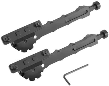 1 Paar Einstellbare Höhe Metall Bipod Stabile Stütze In Verschiedenen Geländen Leicht Und Leicht Zu Tragen