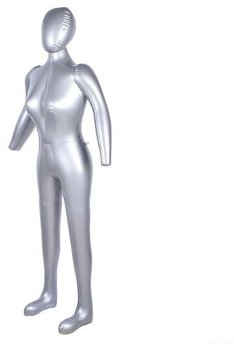 URPIZY Aufblasbare Schaufensterpuppe Damen, 165Cm Ganzkörper Mannequin, Für Bekleidungsgeschäfte, Displayständer, Modepräsentation, PVC Material, Platzsparend, Leicht Zu Lagern