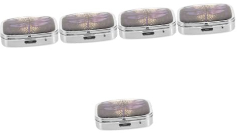 FRCOLOR 5 Teilige Pillendosen Organizer Organizer Für Die Reise Aufbewahrung Stilvolles Fach Medikamenten Organizer Medikamenten Organizer Tragbar Tabletten Quadratischer