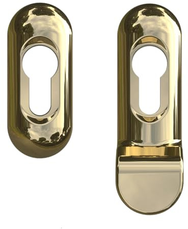 Ultion Sweet Gold Slim Escutcheon Keyhole Fingerpull | Modern Design, Part of the Ultion Sweet Range, Matching Hardware Available