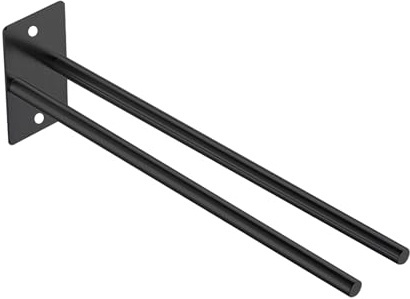 1 Pack Premium Edelstahl Badezimmer Handtuchhalter Ohne Bohren, 40cm Handtuchhalter Selbstklebend, Toilettenpapier Halterung Ohne Bohren (Schwarz)