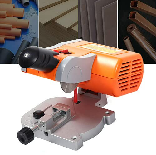 Mini sega da banco, in acciaio ad alta velocità, con calibro regolabile per metallo, legno, plastica, 7800r/min, 0-45°