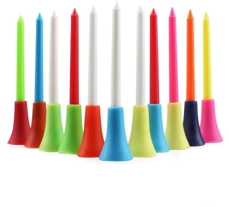 GXQZSZ 83mm Kissen Top Golf Tees, 50pcs Gummi Kunststoff Mixed Colors Tees | 3 1/4 Zoll Unbreakable Tees für Ihre Wahl, Geschenk für Golfer oder Familie