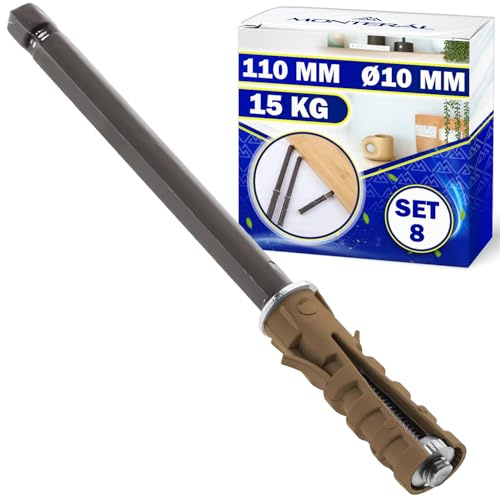 8x Reggimensola a Scomparsa 110mm Ø10mm in Acciaio Capacità di Carico 15 Kg | Staffe per Mensole a Scomparsa - Garanzia di 10 Anni – MONTERAL