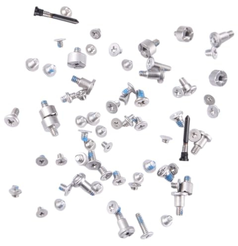 OnlyTech - Set di Tutte Le viti interne di Ricambio per iPhone 15 Pro (Vite inferiore Nera)