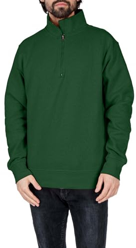 Mivaro Herren Troyer mit Stehkragen - Pullover mit 1/4 Reißverschluss - Sweatshirt aus Baumwollmischung mit 280g/m² - Regular Fit, pflegeleicht, hoher Kragen, Arbeit, Freizeit, große Größen S bis 5XL