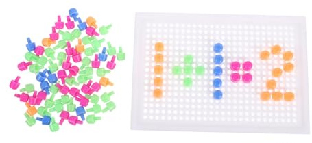 TOYANDONA Pilz Nagel Puzzle Steckspiele Kinder 3d Mosaikspiel Kreatives Lernspielzeug Mit Stecktafel Bunte Kunststoffstecker Fördert Feinmotorik Und Fantasie