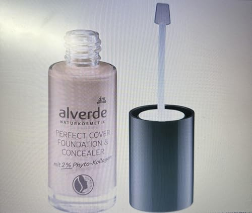 alverde NATURKOSMETIK Foundation & Concealer mit 2% Phyto-Kollagen 20 Almond, 25 ml
