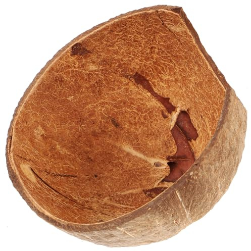 KOCKSHION Cachette Naturelle en Coque de Noix pour Reptiles et Tortues, Abri Décoratif Multifonction pour Terrarium, Accessoires pour Vivarium Gecko Léopard et Bernard-l'hermite, Habitat