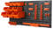 Tableau a outils avec boites de rangement 31 elements orange combinaison murale