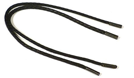 REMA 1 Paar Schnürsenkel Schwarz - gewachst - rund - Kordel - Ø ca. 2,5 mm von 5 cm - 300 cm