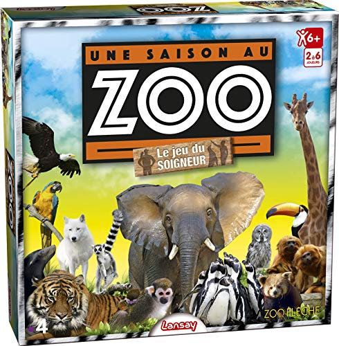 Lansay – UNE SAISON AU ZOO – Jeu de Société Enfants 6 Ans – Jeu Éducatif Animaux avec 1000 Questions – Quiz Soigneur – Plateau et Cartes Inclus – Jusqu’à 6 Joueurs – Idée Cadeau