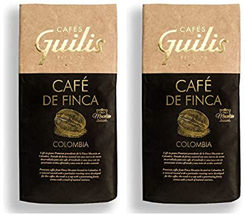 CAFES GUILIS DESDE 1928 AMANTES DEL CAFE Café Colombiano en Grano 100% Arábica - Tueste Natural - Finca Mocatán Colombia - Paquete 2 Kg