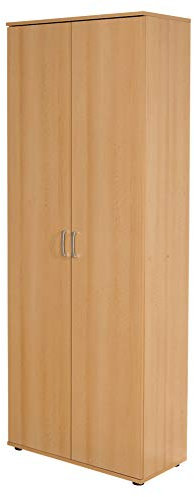 PKline Kleiderschrank Vekla Schlafzimmer Holz Schrank Drehtürenschrank Buche Dekor