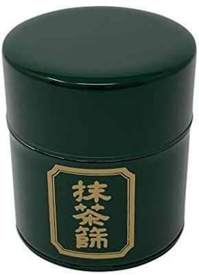 DOCTOR KING Authentic Premium Japanese Matcha Tea Caddy with Integrated Matcha Sifter - Stainless Steel - Reusable - Environmentally Friendly - Metallic Green & Gold - Made in Japan