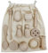 GERILEO Cesto de los Tesoros Montessori - 12 Piezas - Juego Heurístico - Juego de Accesorios Pequeños de Cocina de Madera con Bolsa de Tela - Utensilios - Cesto Sensorial (Bolsa+12 Piezas)
