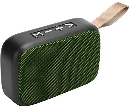 VBESTLIFE Altavoz Bluetooth, Subwoofer estéreo inalámbrico, Mini Reproductor de música USB portátil, con Radio FM, Llamadas Manos Libres, Interior/Exterior(Verde)