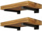 EZYDECOR Heavy Duty Shelf Brackets 4 Pack Iron Metal Wall Mounted Floating Shelf Bracket Farmhouse Furniture Decorations Hardware Included (8) Black