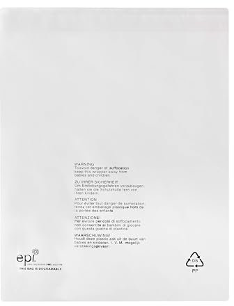 Realm Clear Transparent Plastic Self Seal Garment Clothing Retail Bags With Safety Warning Various Sizes Various Pack Sizes (12 x 15 Pack of 100)