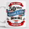 Taza 50 cumpleaños - Taza aniversario desayuno - Me ha llevado 50 años llegar a ser increíble y casi perfecto (50 años)