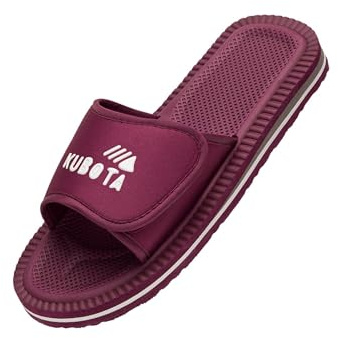 Kubota Claquettes à scratch Femme Homme Sandales été Chaussures pour piscine et plage Chaussons