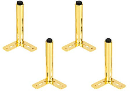 LUOFDCLDDD Muebles Piernas4 Muebles Pies de Mesa de Plancha Mesa Metal Piernas Dorado Ajustable Muebles Aserrices Muebles Piernas Derechos de Escritorio Accesorios Reemplazo, Piernas de Sofá, Sofá Cam