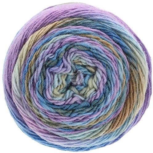 LANA GROSSA Meilenweit Color Mix | Merino-Dochtgarn mit Farbverlauf für Socken, waschfest | Handstrickgarn aus 75% Schurwolle & 25% Polyamid | 100g Wolle zum Stricken & Häkeln | 400m Garn FB8002