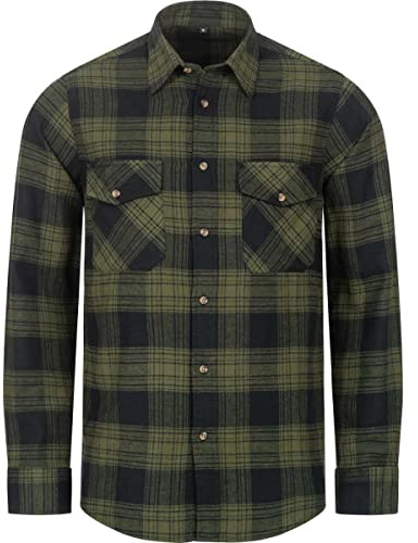 Safetytex Flanell Arbeitshemd Baumwolle Langarm Karo Größe S-4XL