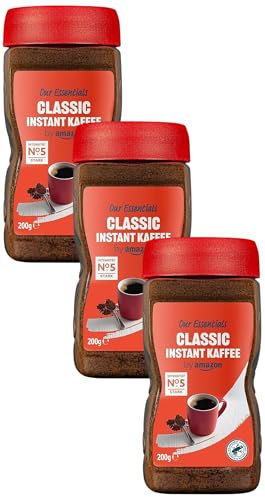 by Amazon Classic Instant Kaffee, 200g (1er-Pack) - Rainforest Alliance-Zertifizierung (Packung mit 3)
