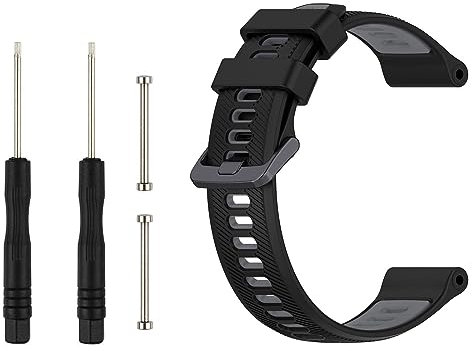 honecumi Bracelet de rechange en silicone souple - Compatible avec Garmin Forerunner 935/945 - Pour homme et femme - 22 mm, Silicone, No Gemstone