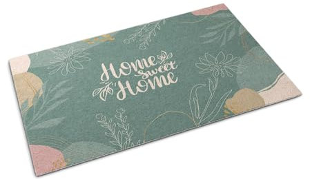 Tulup Mantenimiento de la Limpieza 150x100 cm Felpudo Antideslizante a casa Alfombra de Entrada - Dulce hogar