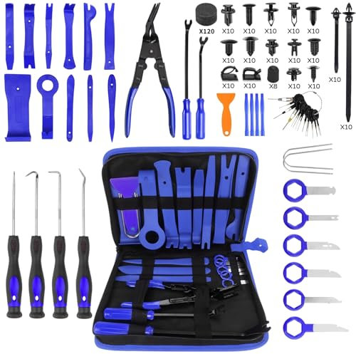 SHTALHST 330 Stück Auto Demontage Werkzeug, Hebelwerkzeug Auto, Fahrzeug Demontage Zierleistenkeile, Kunststoff Demontage Werkzeug, Verkleidungswerkzeuge Kfz für Türverkleidung Radio und Platten.