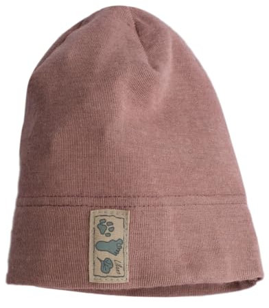 Lilano, Kinder/Baby Beanie Mütze, 70% Wolle (kbT), 30% Seide, 210 g/m² (Mauve, 98-104)
