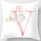 Tillskuch Kissenbezug 45x45 rosa Kissenbezüge Buchstabenfolge Kissenhülle Dekorative Dekokissen Sofakissen Couchkissen Dekokissen Zierkissenbezug Deko Kissenhüllen Wohnzimmer Schlafzimmer (V)