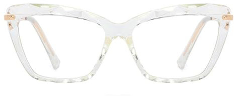 AOOLIA Lesebrille Groß Runde Brille Herren Damen (Weiß, 3, x)