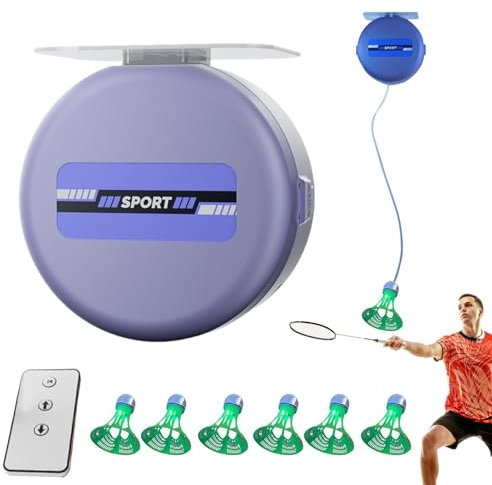 Generisch Badminton-Rebound-Trainer, Badminton-Trainingsgerät, Badminton-Solo-Trainingsgerät, Badminton-Trainer Rebound, Badminton-Solo-Trainergerät für drinnen und draußen