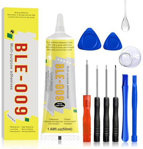 ALLONY Pegamento para Moviles, Pegamento Movil, Pegamento para Moviles, Impermeable y de Secado Rápido, Repare Rápidamente Teléfonos, Tabletas, Pantallas, Cristales y Más, Transparente -50ml