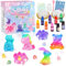 Herenear Einhorn Seife Selber Machen Kinder, Einhorn Seifenherstellung Set, Seifen Silikonform 5 6 7 8 9 10 11 12, Make Your Own Soap Kreativ, DIY Experimentier Bastelset Kinder