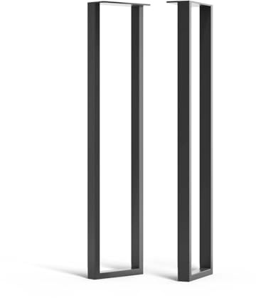The Hairpin Leg Co. Square Console Table Legs, 86 x 20cm, Black, Set of 2 | 20cm depth; over-radiator use; 40x20mm box section; TIG welded; screws & felt pads; wall anchoring recommended; indoor only
