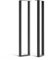 [HLC] 2 x Square Console Table Legs – Industrial Steel Frame Legs for Console, Radiator and Entryway Tables – Precision Laser Cut and TIG Welded with Floor Protectors and Free Screws [86cm, Black]