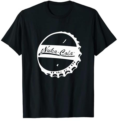 Gwdqone Nuka-Cola Bottle Cap Cotton Shirt Black