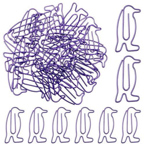 30 Stücke Pinguin Büroklammern, Büroklammer Pinguin, Pinguin Förmige Büroklammern, Nette Papierklammern für Frauen, Klein Büroklammer Pinguin für Schule Büro Dokument Foto Lesezeichen