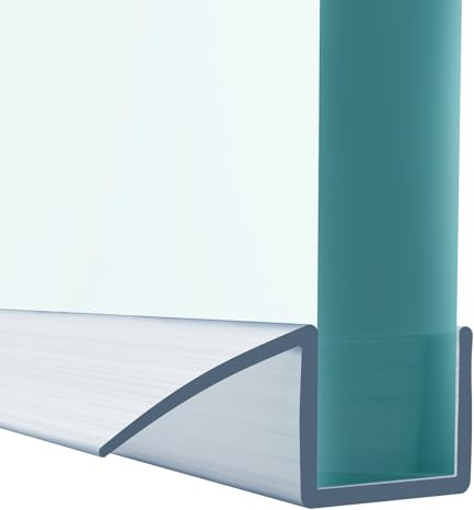 Guarnizione per doccia, in vetro, per porta della doccia, 100/200 cm, per porte del bagno, per vetro spesso 4/6/8 mm, in gomma siliconica, flessibile, a forma di H 2 m, 6 – 8 mm