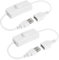 AXFEE Cavo USB con Interruttore on/off, 2 Pezzi Interruttore Torpedo a Linea di Estensione USB, Interruttore a Cavo, per Linea Piccoli Elettrodomestici, Lampade Scrivania, Lampade Comodino- Bianco