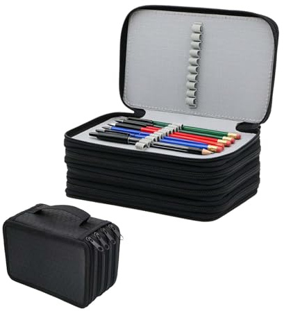 4 Fächer 72 Slots Federmappe,Bunte Bleistift Beutel,FedermäppchenFedermappe Briefpapier,Super Große Kapazität Bleistift Beutel,Super Große Schlamperbox für Studenten,Mitarbeiter und als Geschenk
