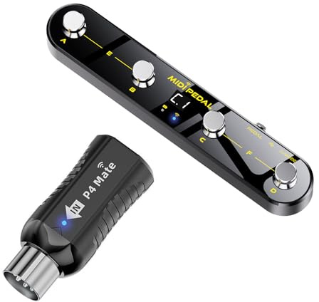 Multi Device Fußschalterempfänger Integrierte Abs Textur Pedal Intuitive Steuerelemente Für Synthesizer & Sound Workstations Controller Pedal Mit Empfänger