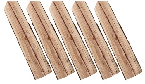 MAGICLULU 5pcs Decorative Birch Wood Logs Bark 22cm Firewood for Outdoor Fire Pit, Fireplace, Indoor Crafts and Garden Décor, Small Wooden Logs for Table Decoration and DIY Projects