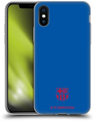 Head Case Designs Offizielle FC Barcelona Blau Wappen Muster Gelhülle [Militärischer Schutzgrad] Kompatibel Mit Apple iPhone X/iPhone XS Und Kompatibel Mit MagSafe